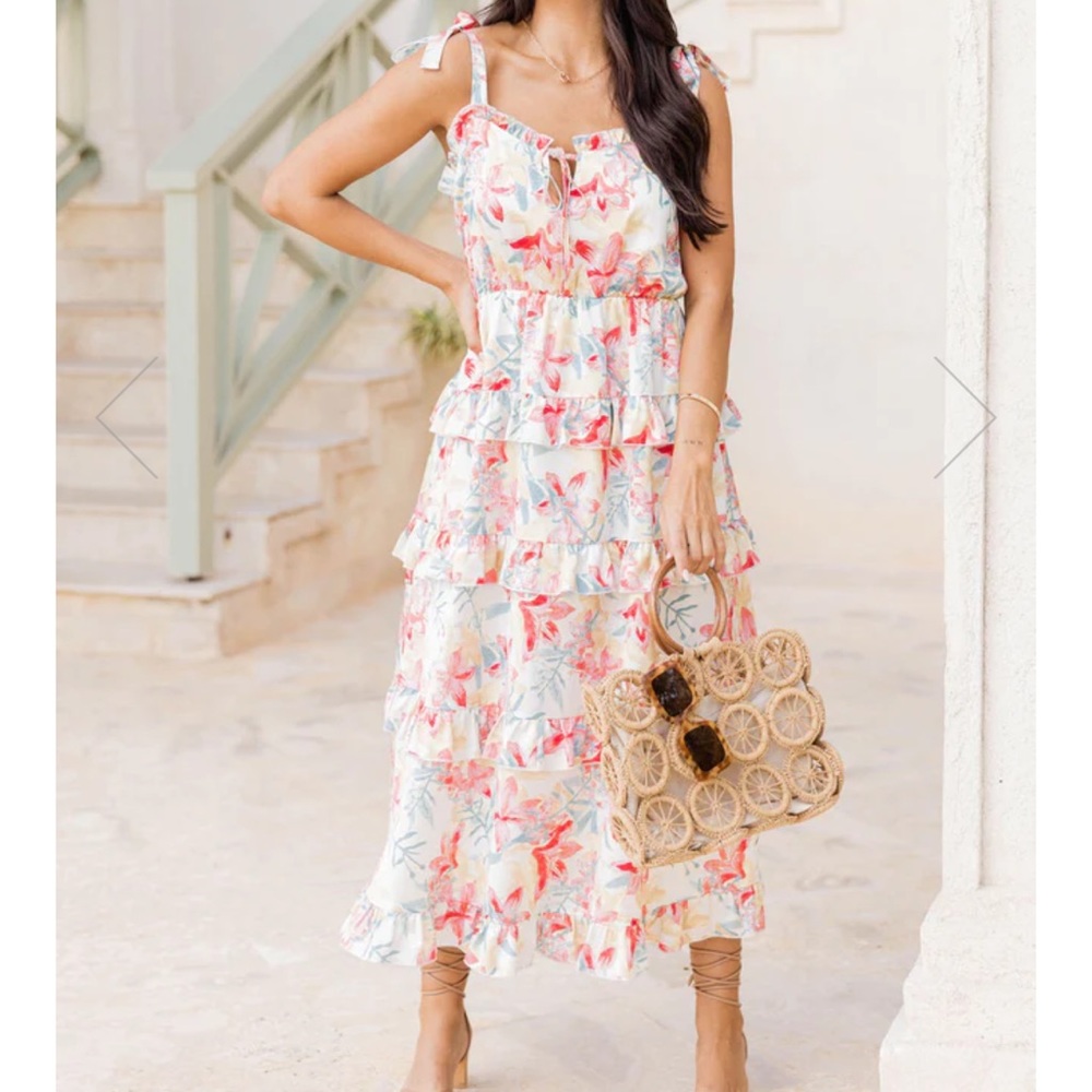 Stay in Paradise Pink Lily Dress